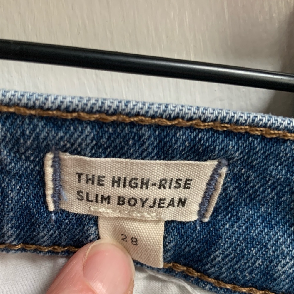 Madewell High Rise Slim Boy Jeans Size 28 - Picture 5 of 6